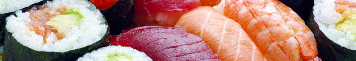 Eating Asian Fusion Sushi at Sushi Kara restaurant in Long Beach, CA.